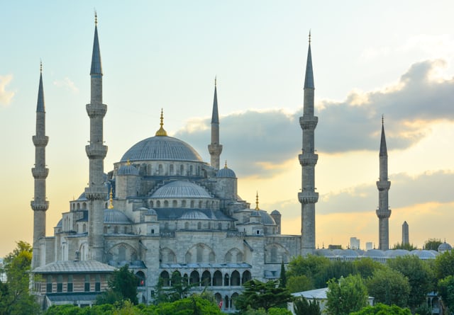 Istanbul skyline and mosque domes