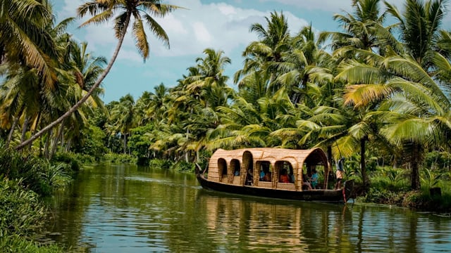 Kochi coastal backwaters in Kerala